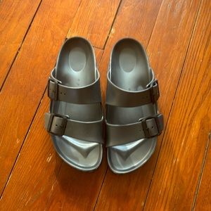 Silver Birkenstock EVA Arizona size 8